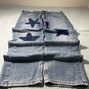Y2K 2000s Levis Loose Baggy Jeans 36x30 Relaxed Hamilton Wide Leg Custom Stars